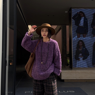 231136 意大利粗棒圈圈套头毛衣上衣 NXJ 微胖大码