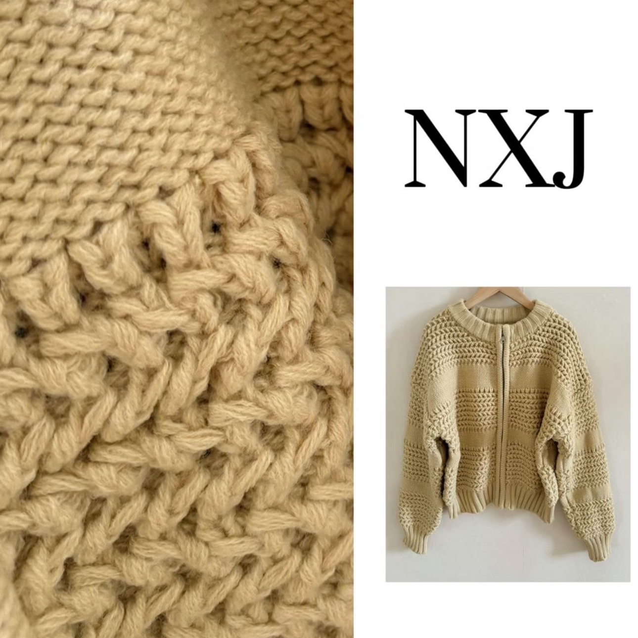 NXJ【苏打饼干】微胖大码 加厚重工麻花宽松大版外套  251002