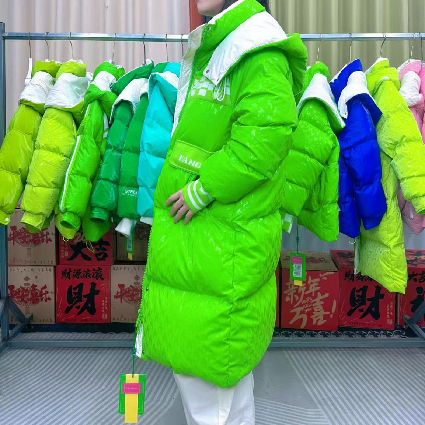 加厚连帽长款外套保暖时尚中长款185芳奢鹅绒长款羽绒服