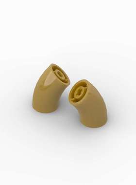 兼容乐高 65473 国产科技教育积木零件2x2轴孔45度弧形十字孔圆砖