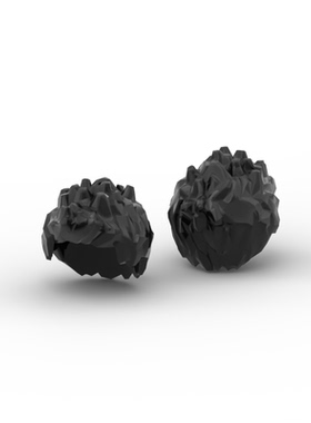 兼容乐高18228 98385国产科技教育积木零件人仔男生散乱尖刺头发