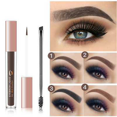 亚马逊四色眉液染眉膏eyebrow液体修眉画眉膏眉笔塑形持久