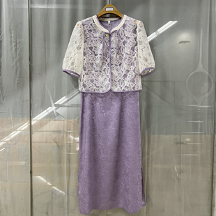 绣花国风罩衫 链F25B 女装 T1102商场专卖2025夏时尚 两件套裙潮 新品