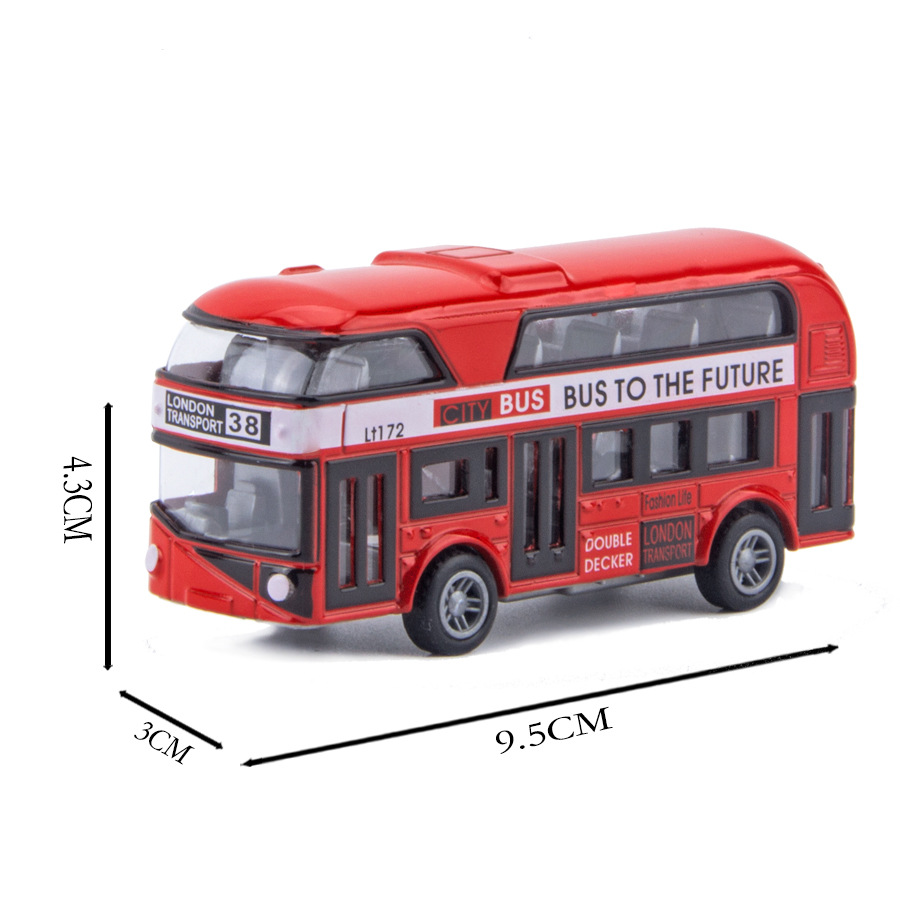 玩具车供应合金车仿真双层巴士