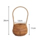 仿藤编手提插花花艺手工编织柳草编花篮花店客厅摆件拍照田园篮子