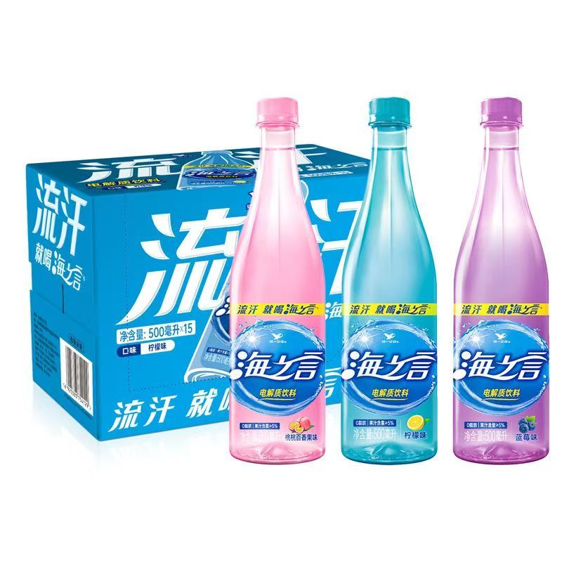 海之言统一500ml*15瓶整箱海盐柠檬味补充饮料整箱电解质海盐饮品
