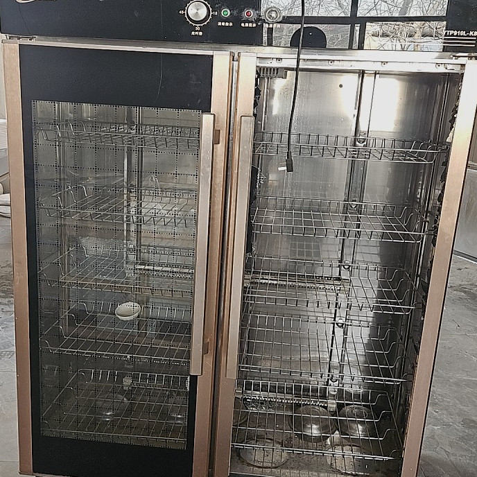 专业康炜商业柜式消毒碗柜餐具柜餐边柜钢化玻璃破裂维修定制
