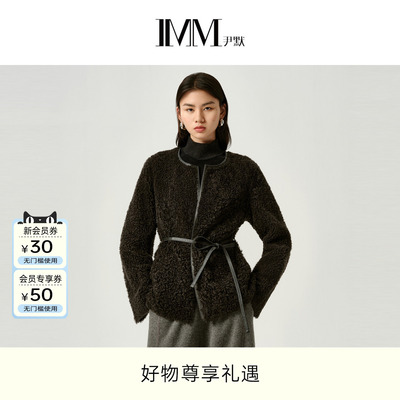 尹默冬托斯卡纳羊羔皮毛一体外套
