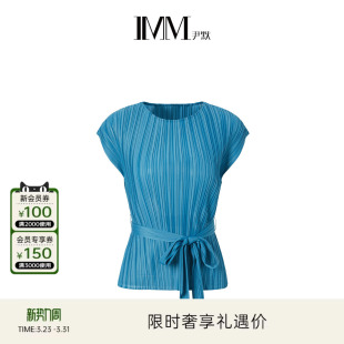 电商专款 衬衫 IMM尹默女装 压褶无袖 上衣夏 小众设计师款
