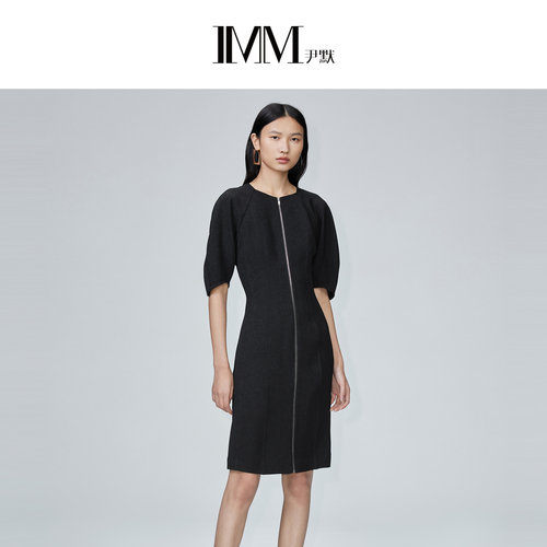 IMM尹默女装秋季醋酸拉连衣裙