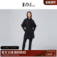 感驳领中长风衣外套 春秋季 醋酸系列 尹默IMM女装