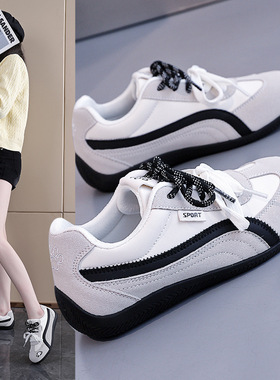 红色德训鞋女2026春季新款爆款鞋子百搭轻便板鞋软底休闲鞋26811