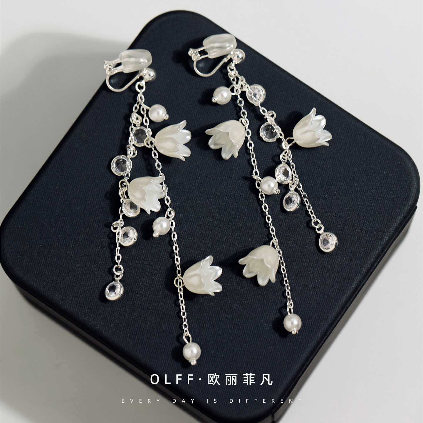 无痛耳夹长款显脸瘦铃兰流苏