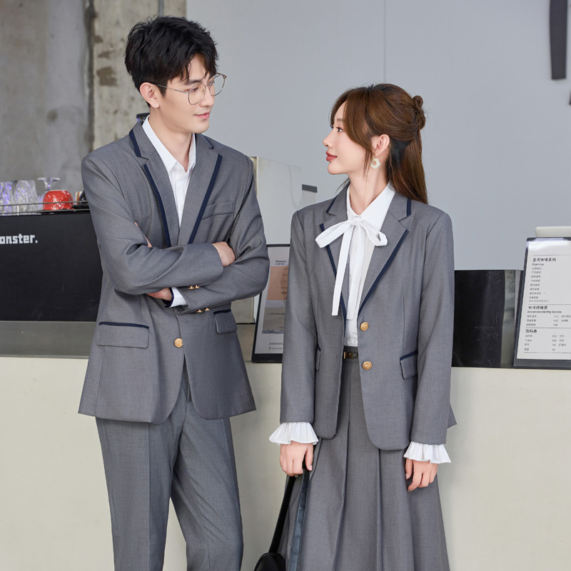 学院风西装套装女早春男女同款学生校服百褶裙jk制服西服外套英伦