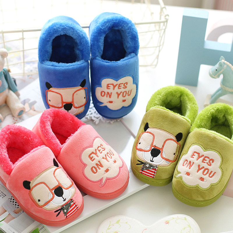 Pantoufles enfants en autre pour hiver - semelle caoutchouc naturel - Ref 1005693 Image 3