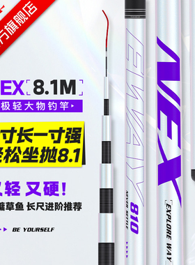 化氏一味NEX鱼竿极轻竿钓竿轻量鲢鳙竿超硬综合竿