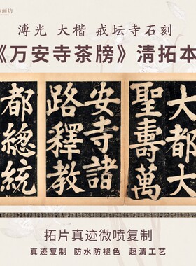 元溥光戒坛寺石刻万安寺茶拓本大楷书法名家真迹练字临摹长卷