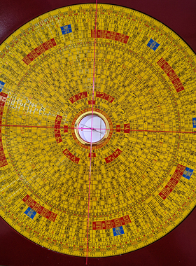 2025集福堂9寸三元三合精准综合罗盘天盘双24节气初学者适用