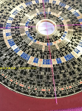 集福堂罗国源正品黑面6寸三元三合综合电木铜面凹凸字高精度罗盘