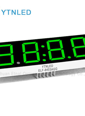 ELF-8403AGG,ELF-8403BGG,0.8英寸4位D2-D6共阴共阳翠绿色数码管
