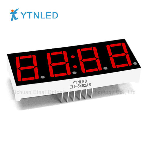 ELF-5462AS,ELF-5462BS,0.56英寸4位时钟共阴阳红色数码管YTNLED
