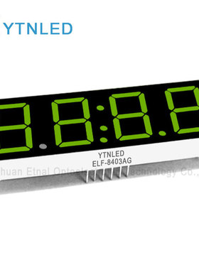 ELF-8403AG,ELF-8403BG0.8英寸4位D2-D6共阴阳黄绿色数码管YTNLED