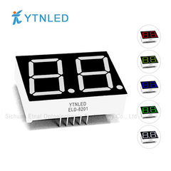 0.8英寸2位数码管共阴共阳红黄绿翠绿蓝白色ELD-8201AS/BS/AG/BG