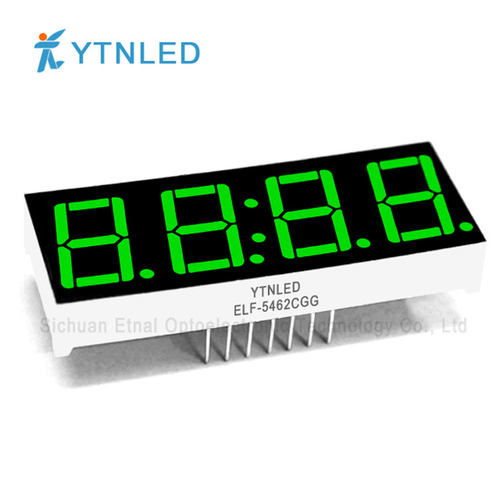 ELF-5462CGG,ELF-5462DGG0.56英寸4位全亮共阴阳翠绿数码管YTNLED