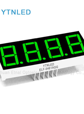 ELF-5461AGG,ELF-5461BGG,0.56英寸4位D1-D4共阴共阳翠绿色数码管