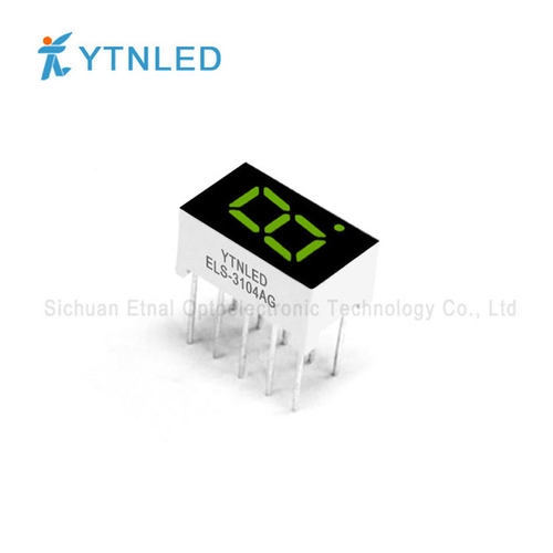 ELS-3104AG,ELS-3104BG,0.3英寸1位共阴共阳黄绿色数码管YTNLED