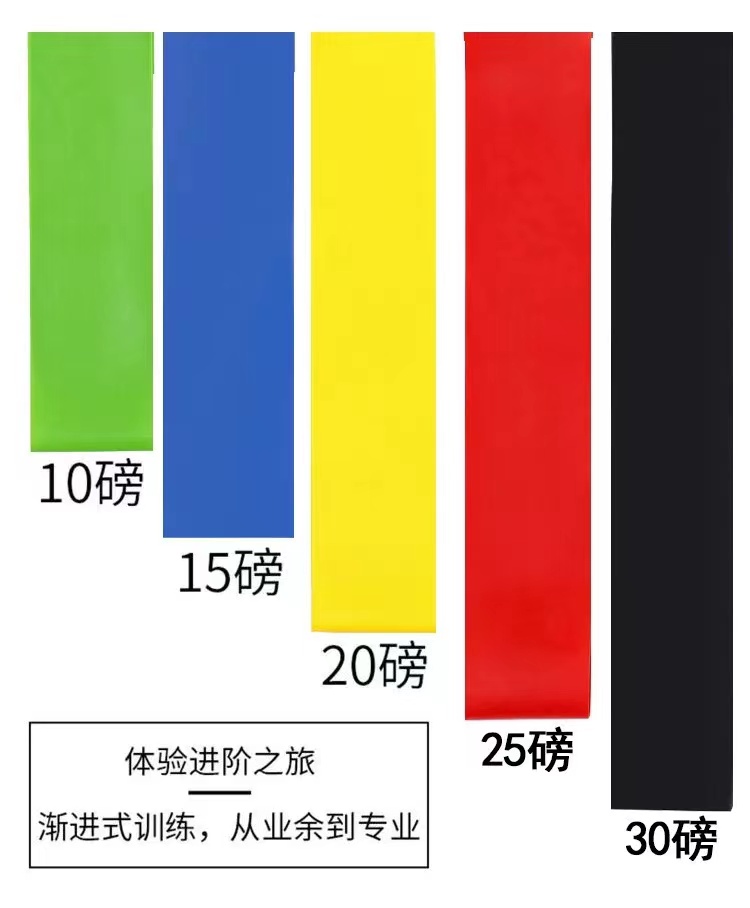 徒手居家乳胶拉力圈瑜伽弹力带健身训练翘臀o型阻力圈弹力圈五件