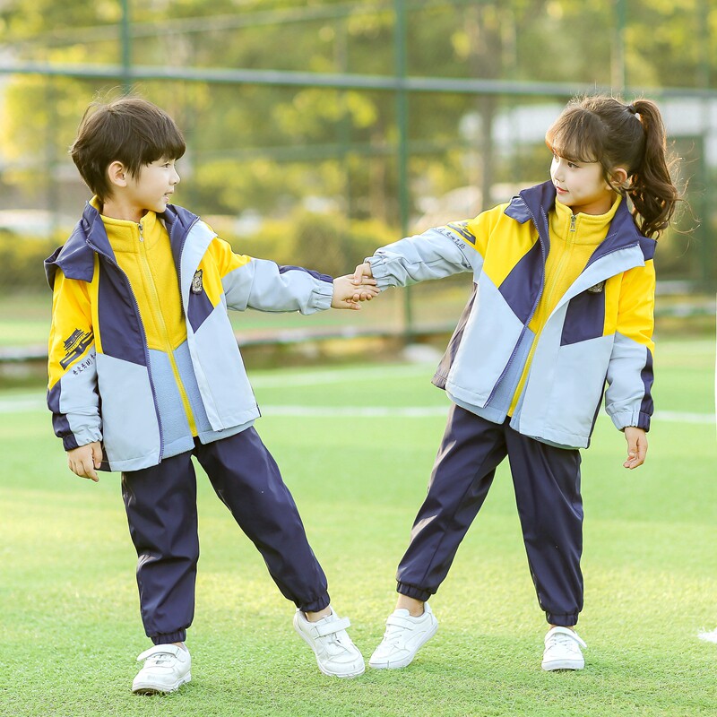 ELEMENTARY SCHOOL STUDENTS SCHOOL UNIFORM CUSTOM AUTUMN AND WINTER KINDERGARTEN UNIFORM JACKET COLLEGE STYLE CHILDRENS CLASS UNIFORM SPORTS SUIT TEACHER