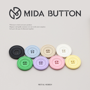 高档圆形花纹纹理设计树脂彩色大衣秋冬外套纽扣毛绒上衣睡衣装饰