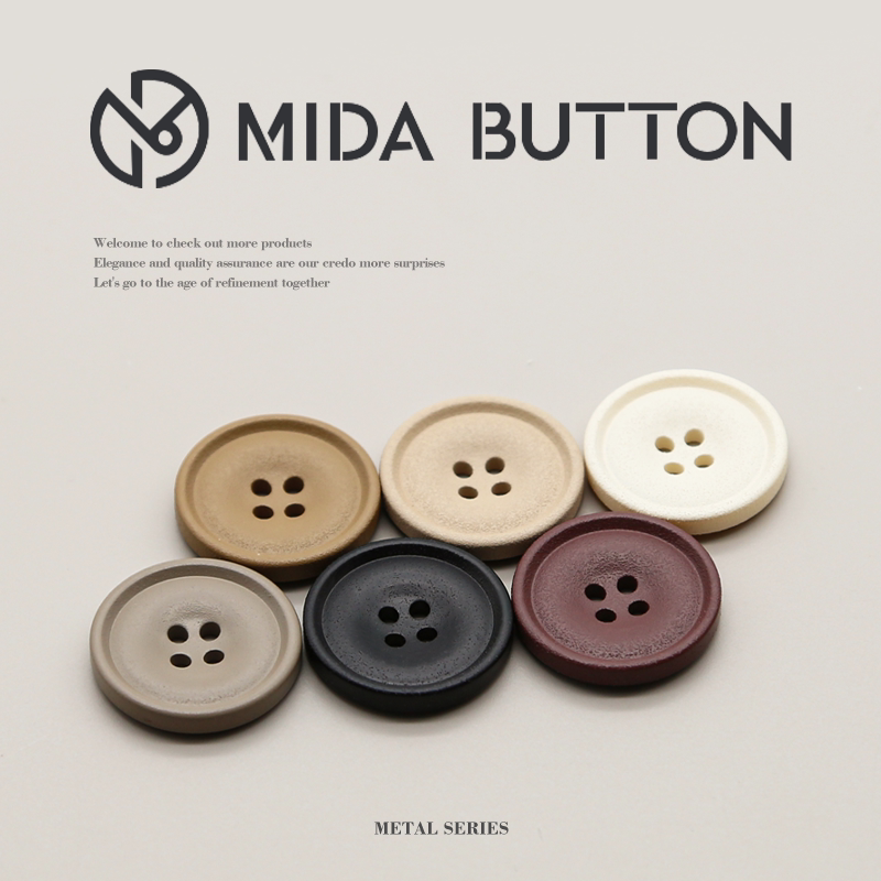 时尚装饰针织衫大衣外套纽扣皮草上衣风衣衣服树脂磨砂质感装饰扣