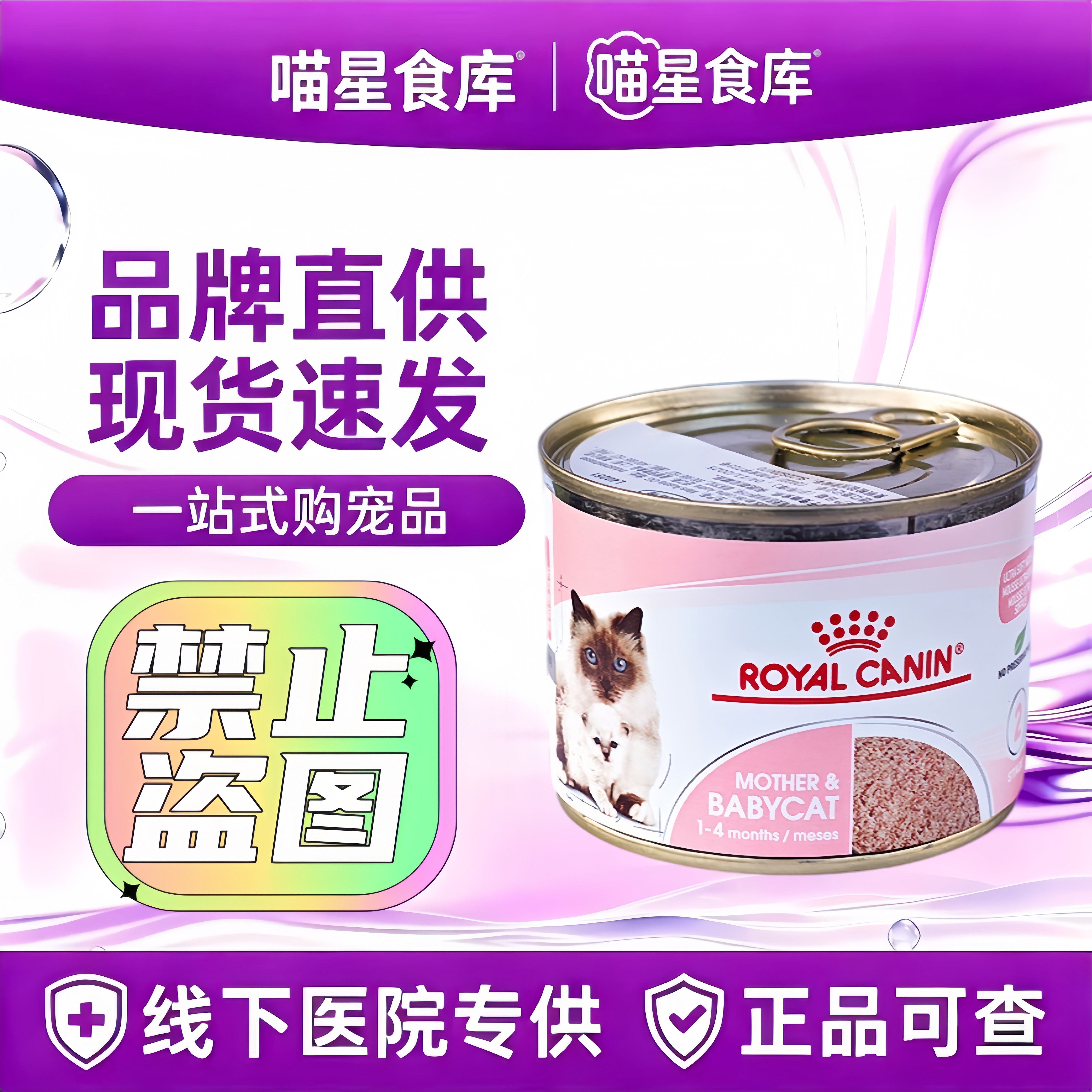 法国皇家进口离乳期幼猫奶糕罐头主食猫罐头猫咪宠物195g