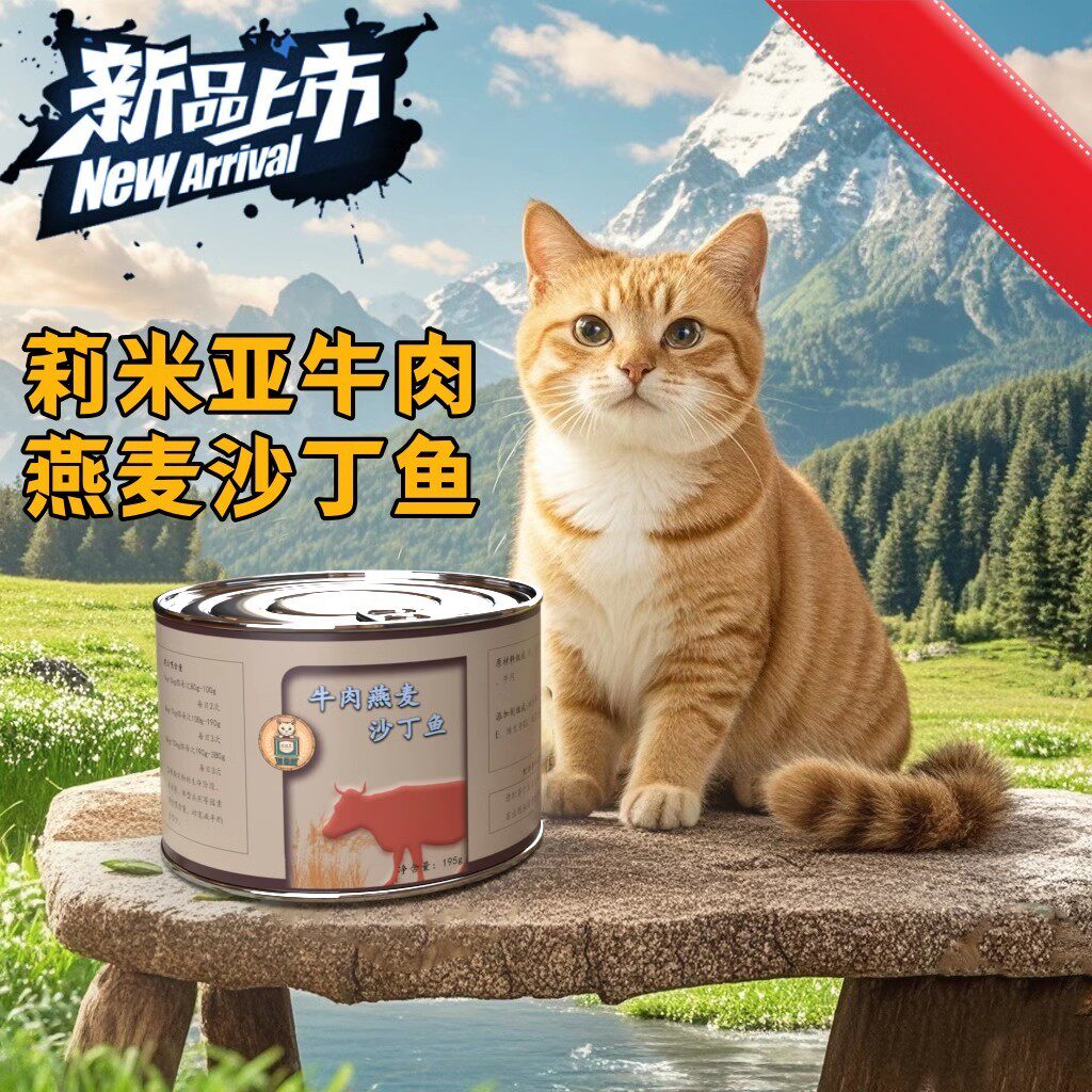莉米亚猫罐头195g主食罐增肥发腮猫咪零食罐头牛肉鸡肉鲔鱼多肉蓉