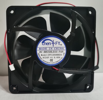 轴流风机CFY12038BH24 24V 0.60A 12CM chenFY铝框机柜散热风扇
