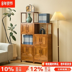 边几角几实木茶柜茶水柜简约茶桌小型边角柜整装新中式斗柜床头柜