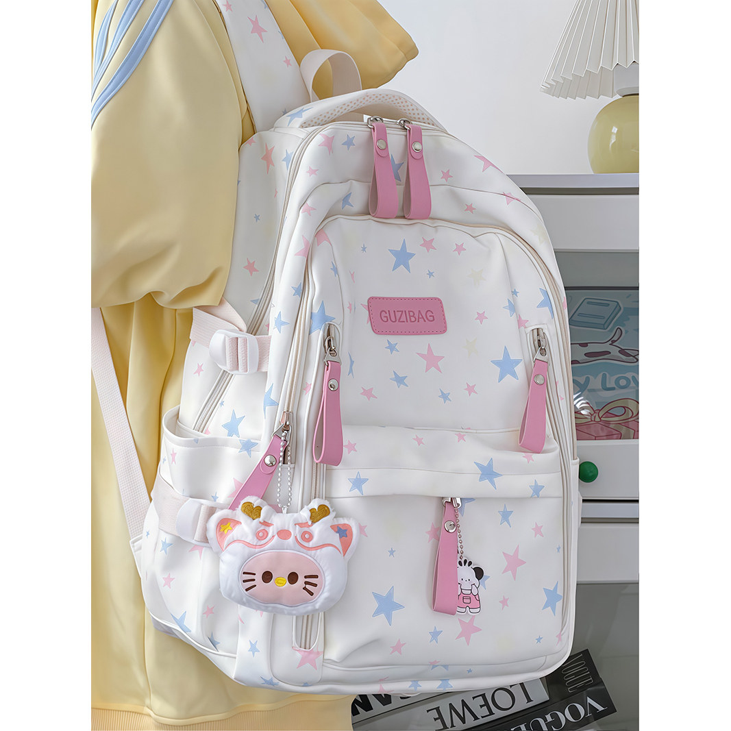 LADATA可爱甜美书包女学生ins森系初中高中生双肩包4-6年级背包,箱包皮具/热销女包/男包,双肩背包,淘宝优惠券,粉丝福利购,淘宝优惠卷