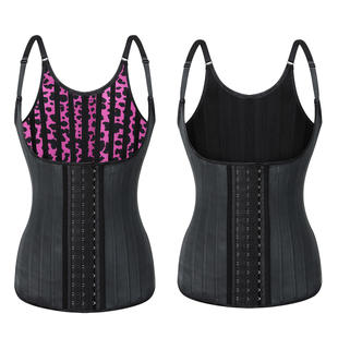 骨背心塑身衣光面乳胶束身衣收腰收腹束腰带背心束身腰封