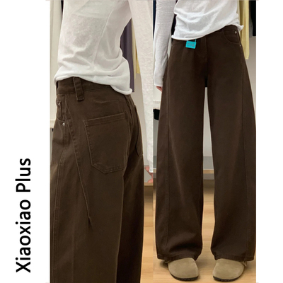 不显瘦包退！咖色牛仔裤