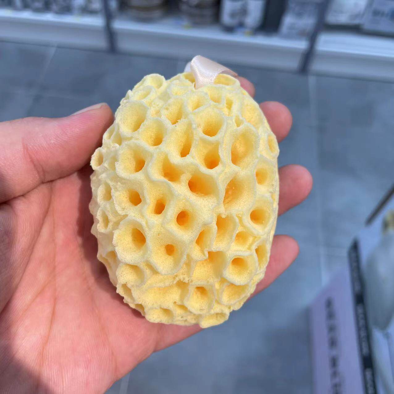 乐嗨鸭儿童蜂窝沐浴海绵