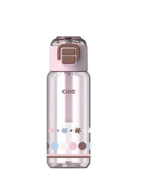 希乐运动双饮水杯650ml学生杯子男女高颜值tritan直饮吸管杯户外