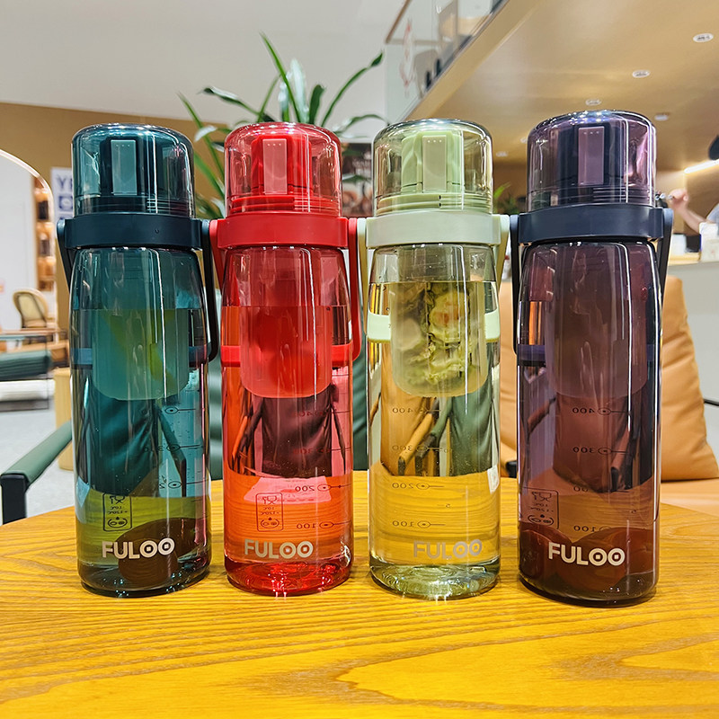 复乐花茶杯800ml水杯带茶仓