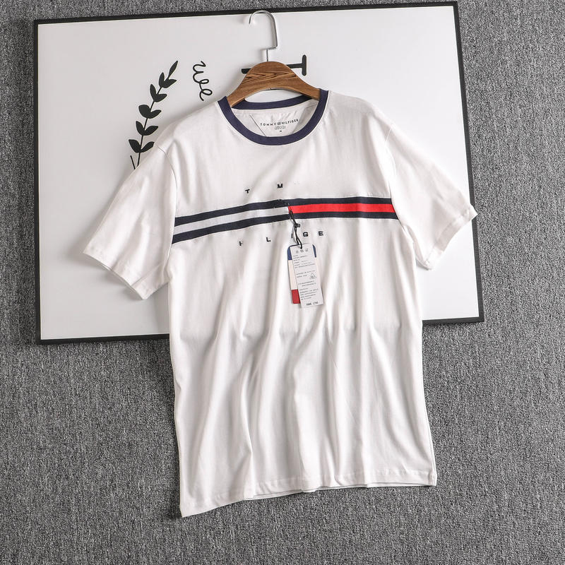 短袖男士100%棉T恤字母刺绣