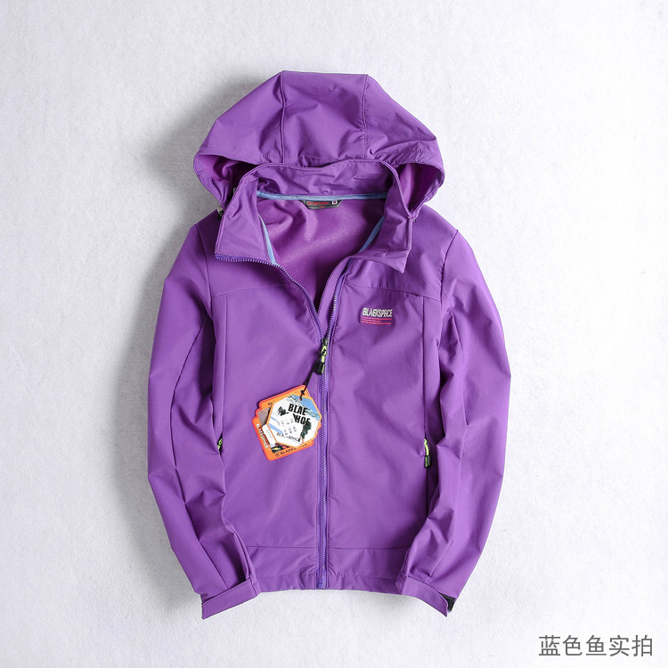 户外薄款透气冲锋衣防风登山连帽