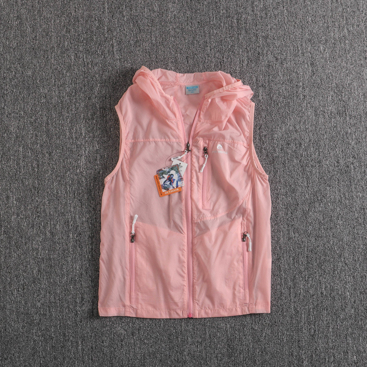 夏季连帽速干马甲女士户外跑步登山运动马夹单层防晒无袖开衫背心,女装/女士精品,马夹,淘宝优惠券,粉丝福利购,淘宝优惠卷