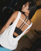 瑜伽健身服 上衣速干衣 女大露背性感瑜伽运动健身吊带背心罩衫