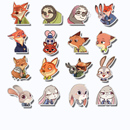 疯狂动物城卡通胸针 别针饰品 可爱兔子警察朱迪狐狸尼克树懒闪电