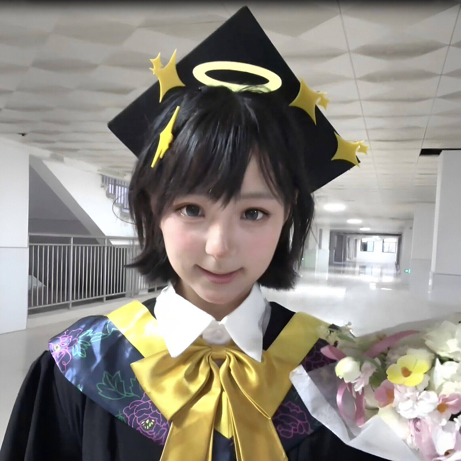学士帽天使光环服搭配星